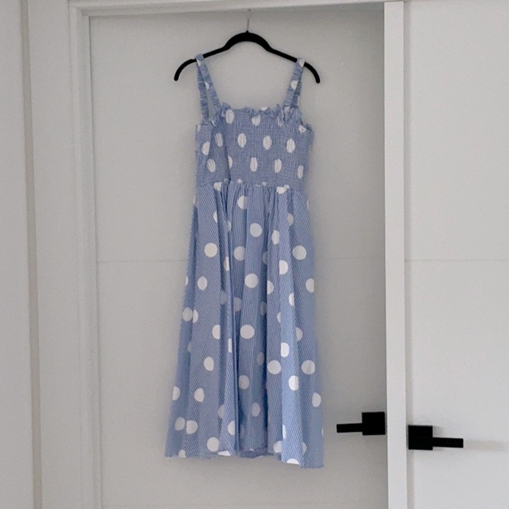 Blue Polka Dot Womens Dress